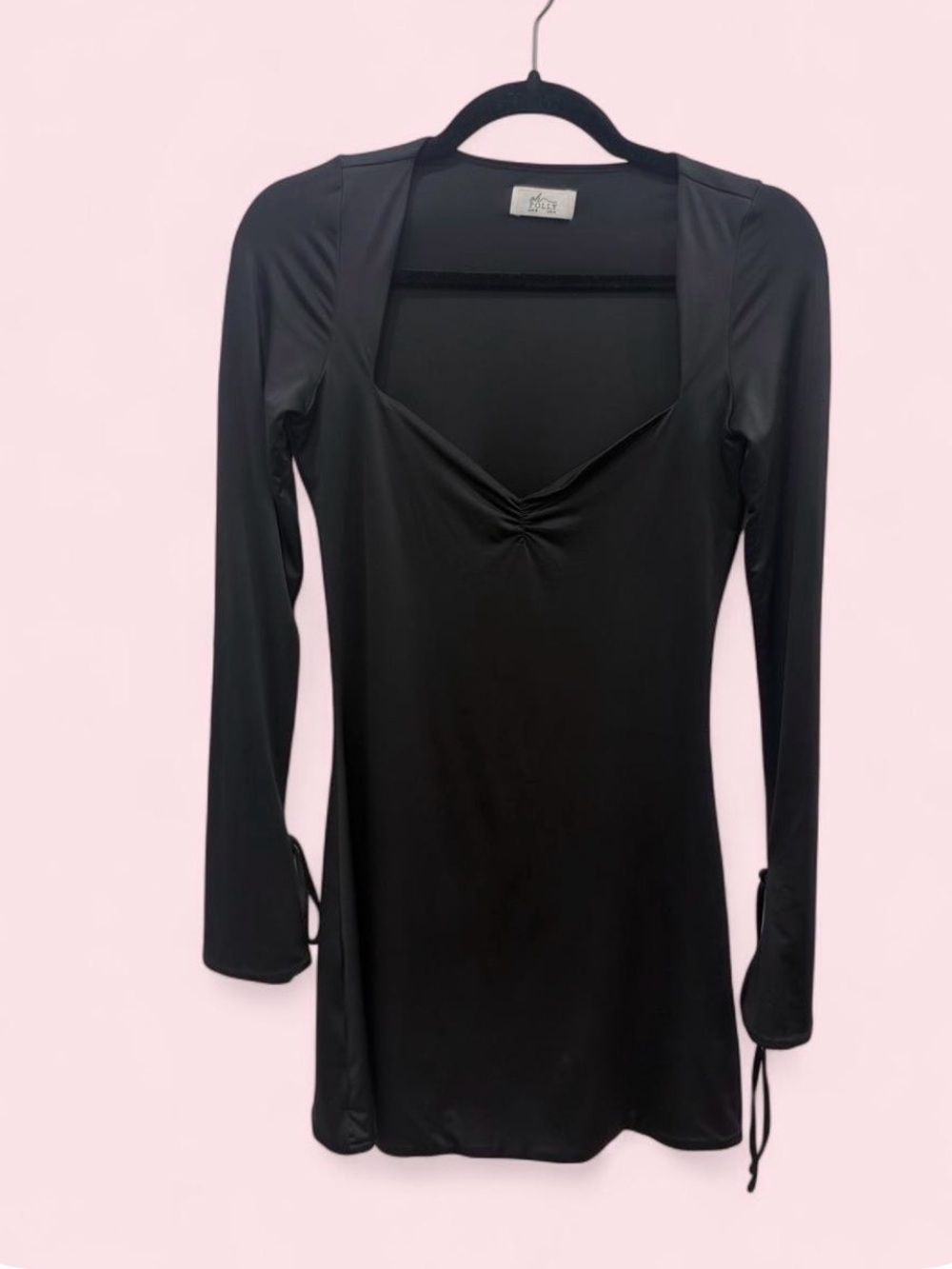 Oh Polly Black Long-Sleeve mini dress
